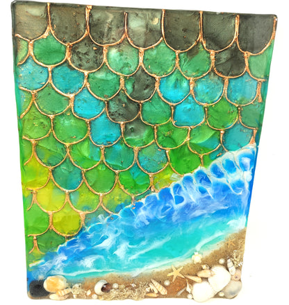 Resin canvas-Mermaid sea